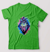 Load image into Gallery viewer, Wolf T-Shirt for Men-flag green-Ektarfa.online