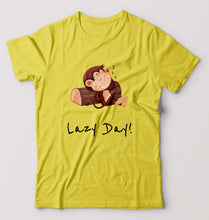 Load image into Gallery viewer, Monkey Lazy Day T-Shirt for Men-Yellow-Ektarfa.online
