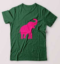 Load image into Gallery viewer, Pink Elephant T-Shirt for Men-Bottle Green-Ektarfa.online
