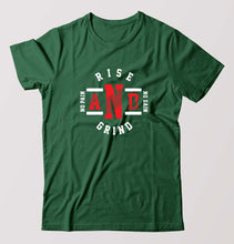 Load image into Gallery viewer, Rise & Grind Gym T-Shirt for Men-Bottle Green-Ektarfa.online