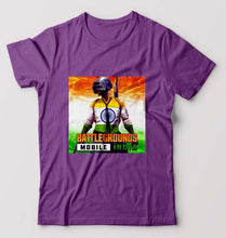 Load image into Gallery viewer, Battlegrounds Mobile India (BGMI) T-Shirt for Men-Purple-Ektarfa.online