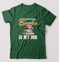 Load image into Gallery viewer, Books T-Shirt for Men-Bottle Green-Ektarfa.online