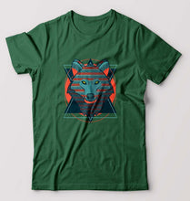 Load image into Gallery viewer, Fox Wolf T-Shirt for Men-Dark Green-Ektarfa.online