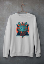Load image into Gallery viewer, Fox Wolf Unisex Sweatshirt for Men/Women-Grey Melange-Ektarfa.online