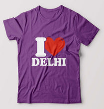 Load image into Gallery viewer, I Love Delhi T-Shirt for Men-Purple-Ektarfa.online