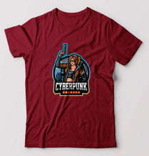 Load image into Gallery viewer, Cyberpunk T-Shirt for Men-Maroon-Ektarfa.online