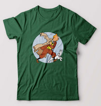 Load image into Gallery viewer, Tintin T-Shirt for Men-Dark Green-Ektarfa.online