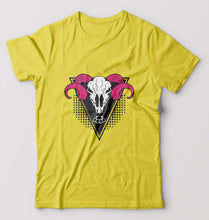 Load image into Gallery viewer, Ram Skull T-Shirt for Men-Yellow-Ektarfa.online