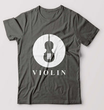 Load image into Gallery viewer, Violin T-Shirt for Men-Charcoal-Ektarfa.online