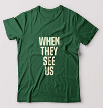 Load image into Gallery viewer, When They See Us T-Shirt for Men-Bottle Green-Ektarfa.online