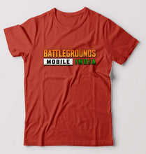 Load image into Gallery viewer, Battlegrounds Mobile India (BGMI) T-Shirt for Men-Brick Red-Ektarfa.online
