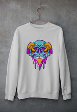 Load image into Gallery viewer, Trippy Psychedelic Skull Unisex Sweatshirt for Men/Women-Grey Melange-Ektarfa.online