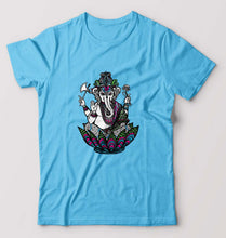 Load image into Gallery viewer, Psychedelic Ganesha T-Shirt for Men-Light Blue-Ektarfa.online