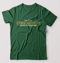 Load image into Gallery viewer, Cyber Security T-Shirt for Men-Bottle Green-Ektarfa.online