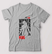 Load image into Gallery viewer, PUBG Winner Winner Chicken Dinner T-Shirt for Men-Grey Melange-Ektarfa.online
