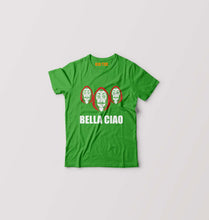 Load image into Gallery viewer, Money Heist Bella Ciao Kids T-Shirt for Boy/Girl-Flag Green-Ektarfa.online