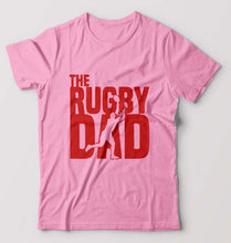 Load image into Gallery viewer, Rugby Dad T-Shirt for Men-Light Baby Pink-Ektarfa.online
