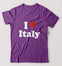 Load image into Gallery viewer, I Love Italy T-Shirt for Men-Purple-Ektarfa.online