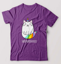 Load image into Gallery viewer, Cat Unicorn T-Shirt for Men-Purple-Ektarfa.online
