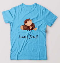 Load image into Gallery viewer, Monkey Lazy Day T-Shirt for Men-Light Blue-Ektarfa.online