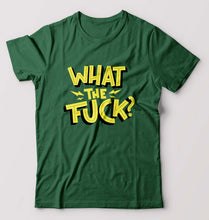 Load image into Gallery viewer, What The Fuck T-Shirt for Men-Bottle Green-Ektarfa.online