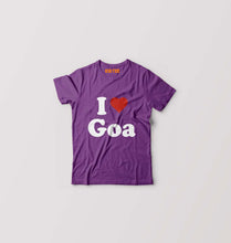 Load image into Gallery viewer, I Love Goa Kids T-Shirt for Boy/Girl-Purple-Ektarfa.online
