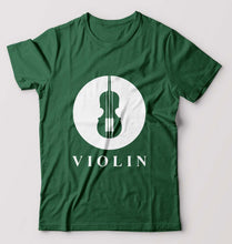 Load image into Gallery viewer, Violin T-Shirt for Men-Bottle Green-Ektarfa.online
