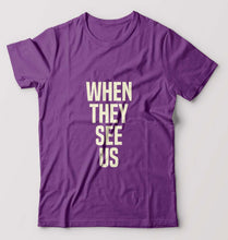 Load image into Gallery viewer, When They See Us T-Shirt for Men-Purple-Ektarfa.online
