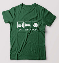Load image into Gallery viewer, PUBG Eat Sleep Pubg T-Shirt for Men-Bottle Green-Ektarfa.online