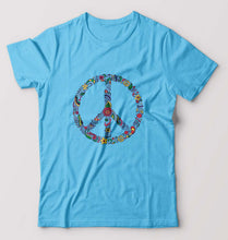 Load image into Gallery viewer, Floral Peace T-Shirt for Men-Light Blue-Ektarfa.online