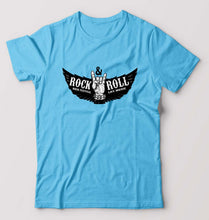 Load image into Gallery viewer, Rock and Roll T-Shirt for Men-Light Blue-Ektarfa.online