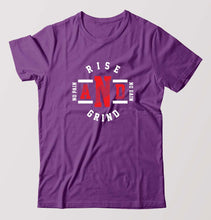 Load image into Gallery viewer, Rise & Grind Gym T-Shirt for Men-Purple-Ektarfa.online