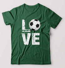 Load image into Gallery viewer, Love Football T-Shirt for Men-Bottle Green-Ektarfa.online