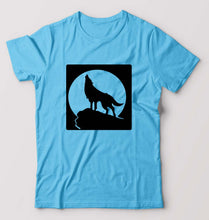 Load image into Gallery viewer, Wolf T-Shirt for Men-Light Blue-Ektarfa.online