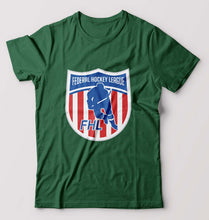 Load image into Gallery viewer, Federal Hockey League T-Shirt for Men-Bottle Green-Ektarfa.online