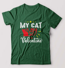 Load image into Gallery viewer, Cat T-Shirt for Men-Bottle Green-Ektarfa.online