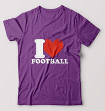 Load image into Gallery viewer, I Love Football T-Shirt for Men-Purple-Ektarfa.online