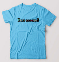 Load image into Gallery viewer, Born Annoyed T-Shirt for Men-Light Blue-Ektarfa.online