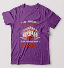 Load image into Gallery viewer, Bowling T-Shirt for Men-Purple-Ektarfa.online