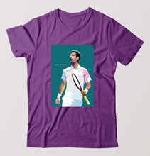 Load image into Gallery viewer, Novak Djokovic Tennis T-Shirt for Men-Purple-Ektarfa.online
