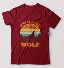 Load image into Gallery viewer, Wolf T-Shirt for Men-Maroon-Ektarfa.online
