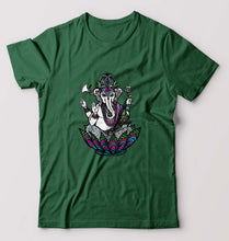 Load image into Gallery viewer, Psychedelic Ganesha T-Shirt for Men-Dark Green-Ektarfa.online
