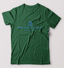 Load image into Gallery viewer, TCS T-Shirt for Men-Bottle Green-Ektarfa.online