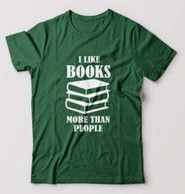 Load image into Gallery viewer, Like Books T-Shirt for Men-Bottle Green-Ektarfa.online