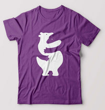 Load image into Gallery viewer, Hippo Dolphin Hug T-Shirt for Men-Purple-Ektarfa.online