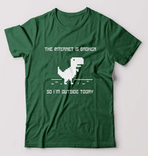 Load image into Gallery viewer, Internet Funny T-Shirt for Men-Bottle Green-Ektarfa.online