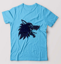 Load image into Gallery viewer, Wolf T-Shirt for Men-Light Blue-Ektarfa.online