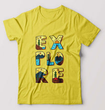 Load image into Gallery viewer, Explore Travel Adventure T-Shirt for Men-Yellow-Ektarfa.online