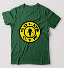 Load image into Gallery viewer, Gold's Gym T-Shirt for Men-Bottle Green-Ektarfa.online