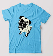 Load image into Gallery viewer, Pug Dog T-Shirt for Men-Light Blue-Ektarfa.online